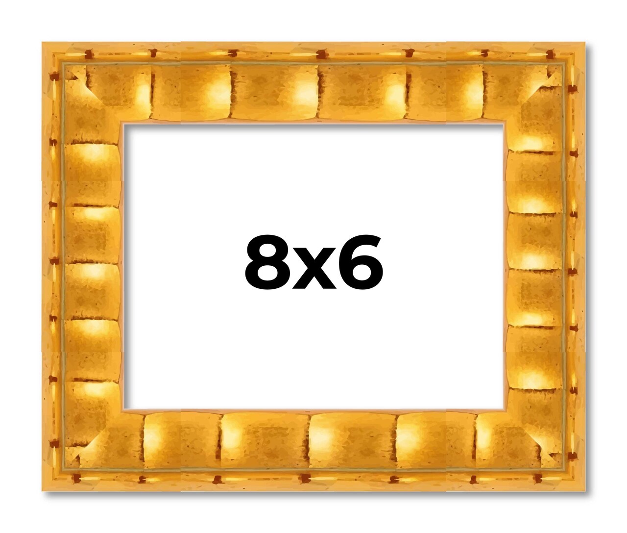 8x6 Bamboo Picture Frame with UV-Resistant Acrylic & Acid Free Backing, Available in 4 Finishes - Brown, Black, Gold, and Natural